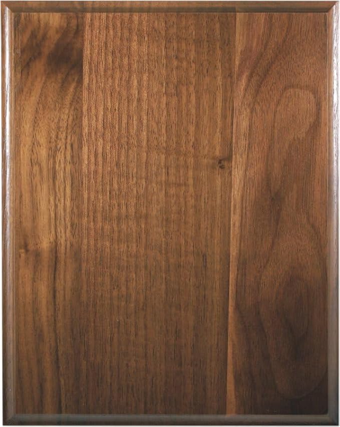 Genuine Walnut Blank Plaques – Award & DIY Engraving Boards | 100% Solid Wood, Multiple Sizes, Cove-Edge, Laser Engravable & Wall Mount Ready (12x18 inch)