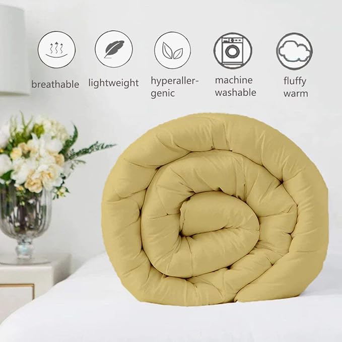 Hypoallergenic 1000-TC Pinch Pleated Down Alternative Comforter Grand King Size 106 x 106 Inches 1pc Comforter & 2 pcs Pillow Covers, 700 GSM & All Side Corner Tabs 100% Egyptian Cotton