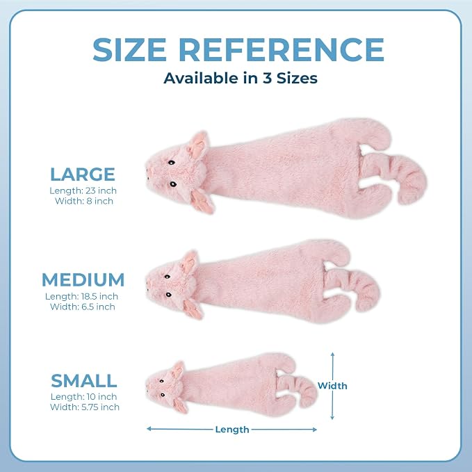 Best Pet Supplies Squeaky Dog Toys with Soft Durable Fabric for Small, Medium and Large Pets Interactive Toy for Indoor Play, Supports Active Biting and Play - Pig, Medium