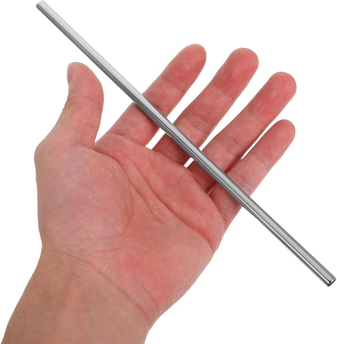 Tofficu Reusable Stainless Steel Straw Set with Cleaning Brush, 15pcs Metal Beverage Straws for Smoothies, Juice, Coffee, Eco-friendly Drinkware Kit for Home and Travel