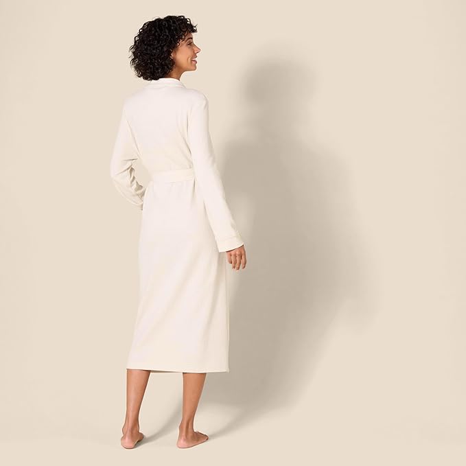Amazon Essentials Women's Lightweight Waffle Full-Length Bath Robe with Pockets (Available in Plus Size)