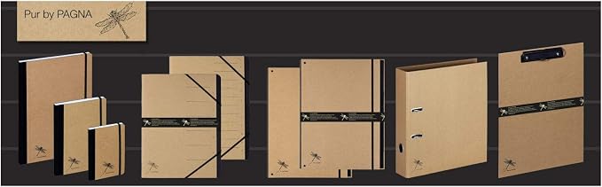 Pagna Pure A4 Recycled Kraft Paper Cover Embossed 192 Pages of Squared Paper