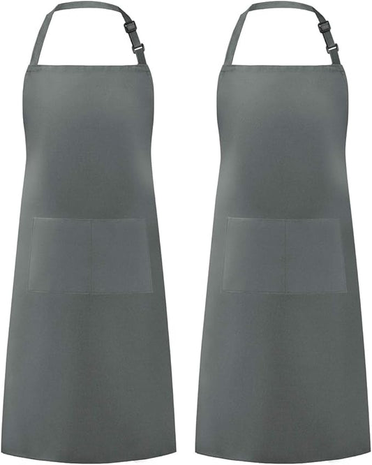 Syntus Apron for Men Women, Adjustable Cooking Kitchen Chef Aprons with 2 Pockets