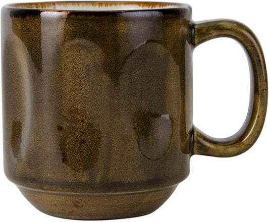 Tuxton Artisan Geode Geode Walnut Reactive Natural 12-Ounce Stackable Yukon Mug, Case of 24, Brown; Scratch Resistant; Chip Resistant; Lead & Cadmium Free; Dishwasher, Microwave, Oven Safe