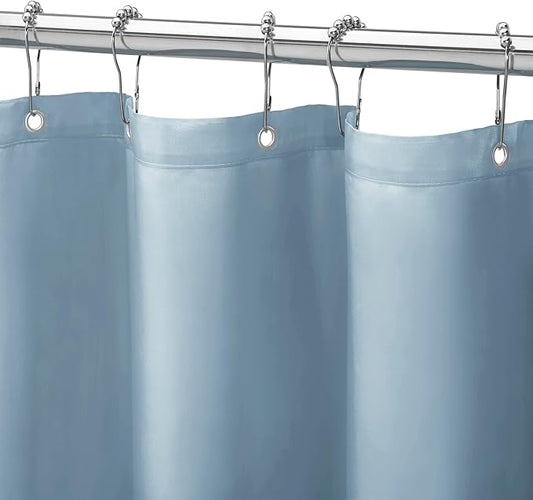 Gibelle Long Shower Curtain Liner 72 x 78 Inches, Light Blue Shower Curtain Liner, Washable Waterproof Fabric Bathroom Shower Curtain