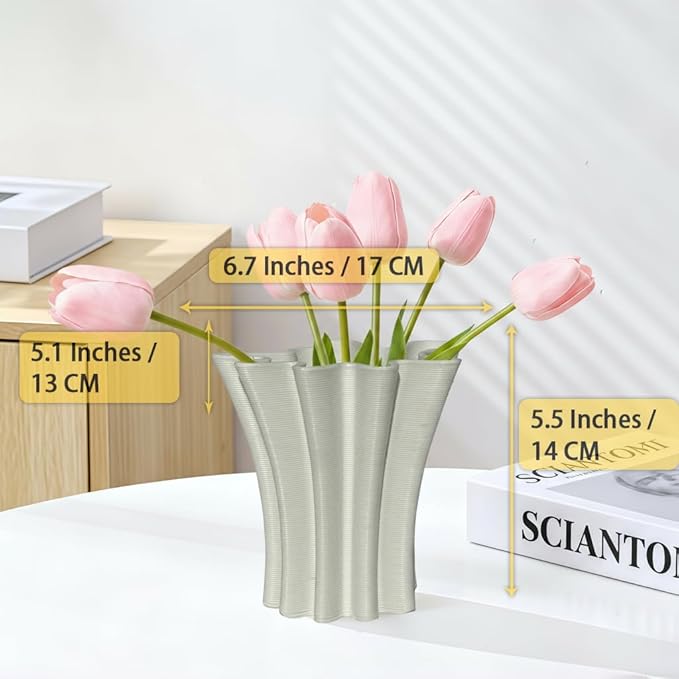 Contemporary White Ceramic Vase, Abstract Irregular Shape Sculptural Accent for Home Decor, Modern Artistic Centerpiece for Coffee Table or Bookshelf