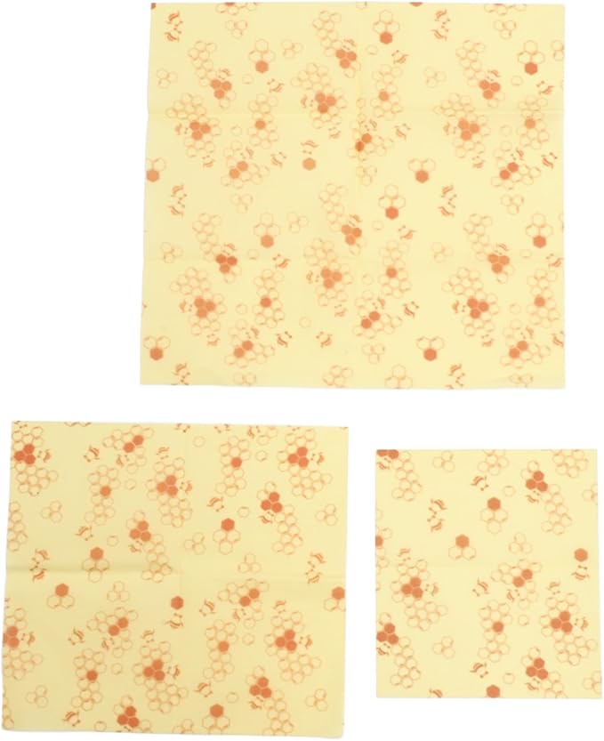 Bee's Wrap Beeswax Wraps for Food - Reusable Food Wraps, Sandwich Wrap & Bowl Covers Yellow Honeycomb One Size