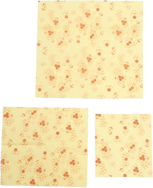 Bee's Wrap Beeswax Wraps for Food - Reusable Food Wraps, Sandwich Wrap & Bowl Covers Yellow Honeycomb One Size