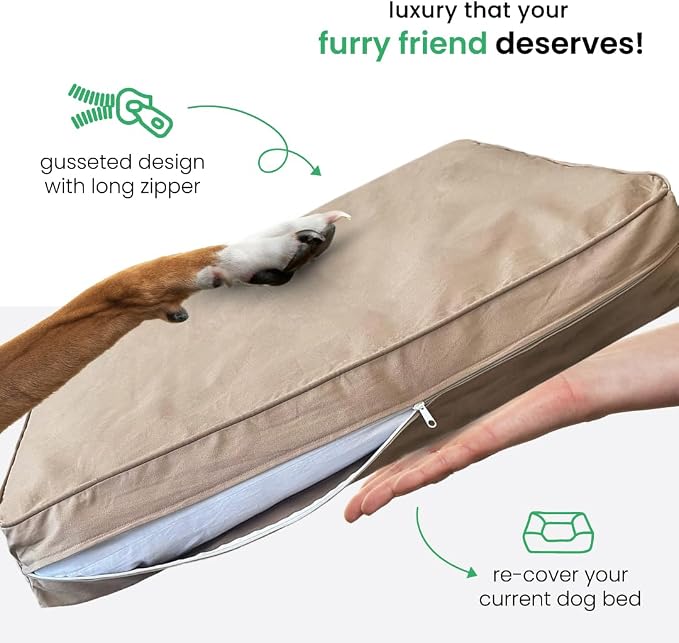 Molly Mutt Medium to Large Dog Bed Cover - Wild Horses Print - Measures 27”x 36”x5’’ - 100% Cotton - Durable - Breathable - Sustainable - Machine Washable Dog Bed Cover