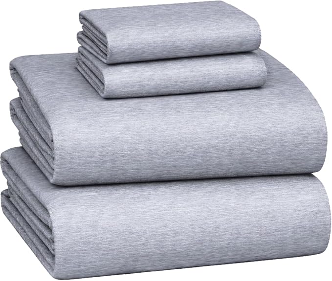 Briarwood Home® Heather Flannel Sheet Set, 100% Natural Cotton, Soft, Warm & Deep Pocket, Advanced Nano-Tech Making it Resistance to Pilling; Brushed 6 Times for Softness (Cloud Grey, Twin)
