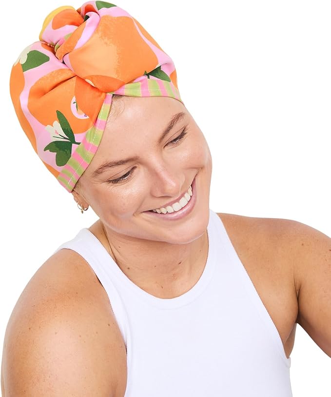 Dock & Bay Turban Hair Towel - for Home & The Beach - Super Absorbent, Quick Dry - Squeeze The Day