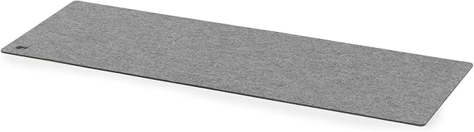 Oakywood Craft 100% Merino Wool Felt & Cork Desk Mat Sustainable, Handmade Wool Felt Desk Pad with Cork Base for Comfort and Stability Grey 90x30cm (35,4x11,8 in)