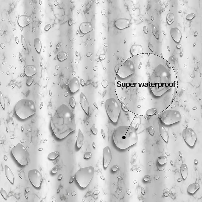 Plastic Shower Liner - Premium PEVA 4G Shower Curtain Liner with Rustproof Grommets and 3 Weighted Magnets, Waterproof Shower Curtains for Bathroom (Cloud Pattern)