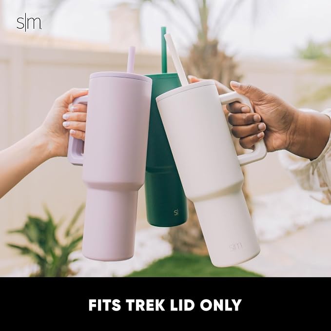 Simple Modern Plastic Reusable Straws | BPA Free and Waste Reducing Plastic Straw for Tumblers and Travel Mugs | Trek Collection | 12 Pack | Clear