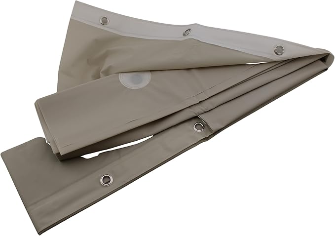 Dependable Industries inc. Essentials Premium 6 Gauge PEVA Shower Curtain Liner - PVC Free Magnetized Bottom Odorless with Rustproof Grommets (Sand)