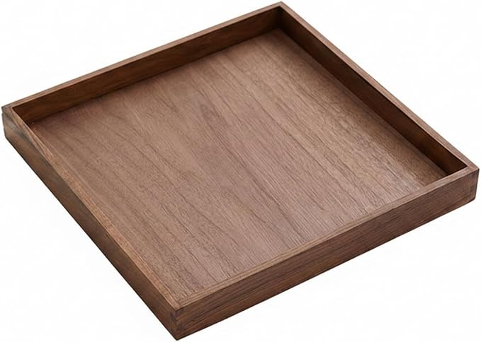 Solid Black Walnut Wood Desk Organizer Tray for Office, Entryway, and Home Storage