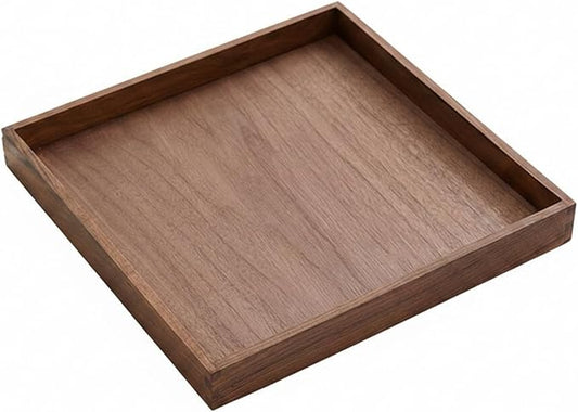 Solid Black Walnut Wood Desk Organizer Tray for Office, Entryway, and Home Storage