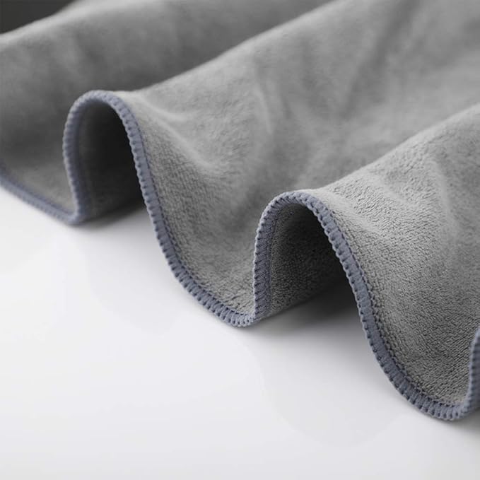 Microfiber Towel for Curly Hair Large Anti Frizz Super Absorbent Hair Towel 23.6''x47'' Fast Hair Drying Towel Hair Wrap for Bath Spa Facial Makeup, Gray