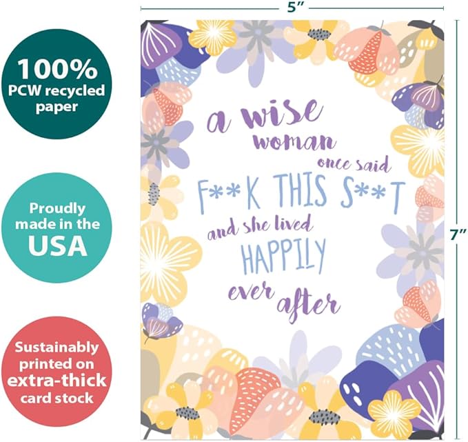 Tree-Free Greetings - Birthday Cards - Artful Designs - 2 Cards + Matching Envelopes - Made in USA - 100% Recycled Paper - 5 x 7 - Wise Woman (GT61254)