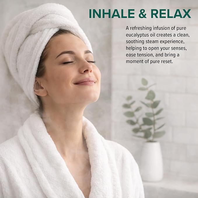 MOXĒ Shower Steamer Spray Eucalyptus Essential Oil Shower Spray – Relaxing Aromatherapy Mist for Home Spa Experience – Pure Plant Based Fragrance for Daily Routine – 1 Pack, 2oz