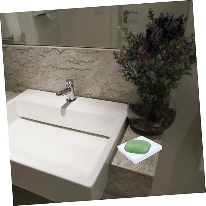 Unomor Water Absorbent Diatomite Soap Dish Holder Quick Drying Soap Tray for Bathroom Kitchen Natural Earth Modern Design -Skid Easy to Clean