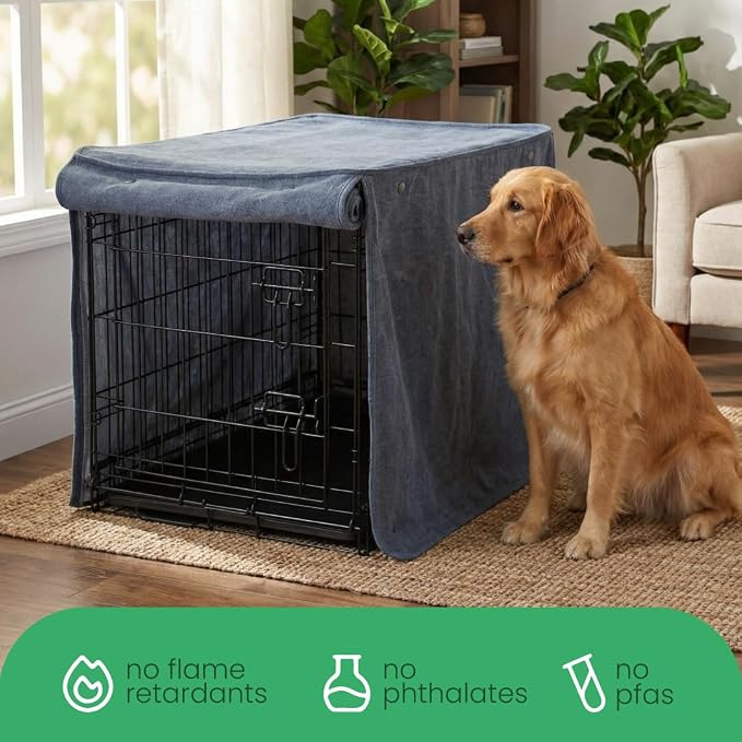 Molly Mutt Dragonstone Dog Crate Cover, GOTS-Certified 100% Organic Cotton Canvas Cover for Dog or Puppy Kennel and Cage, Washable, Free of Harmful Chemicals, X-Large, Fits 42"x28"x31" Crate