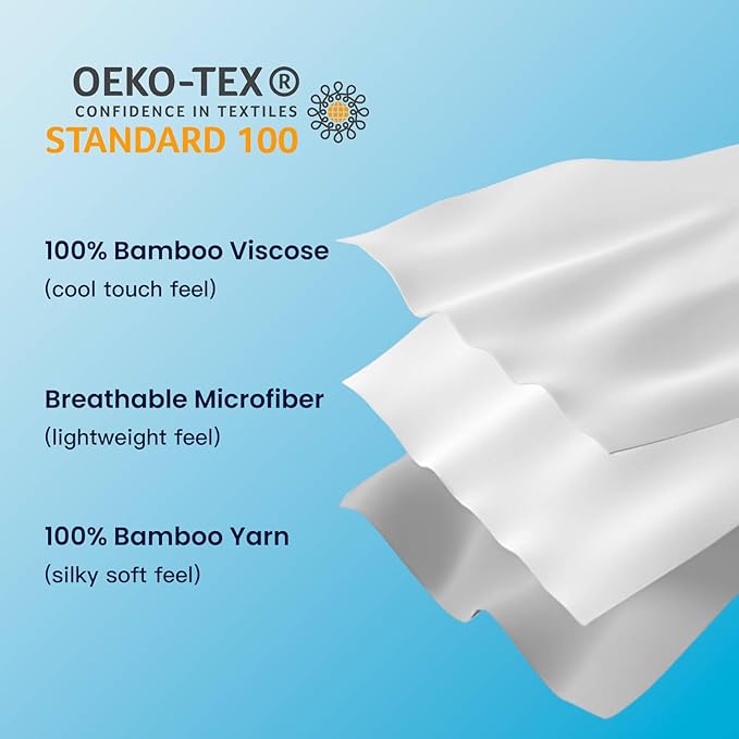 NEXHOME PRO Viscose from Bamboo Comforter King Cooling Lightweight Duvet Insert, Organic Natural Summer Bedding Blanket for Hot Sleepers,8 Corner Tabs 90" L x 106" W