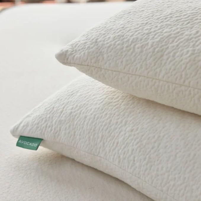 Avocado Organic Pillow Natural Latex Core with Kapok Fiber Fill (King (34" x 19"))