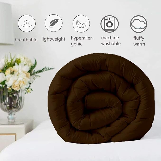 Hypoallergenic 1000-TC Pinch Pleated Down Alternative Comforter California King Size 102 x 96 Inches 1pc Comforter & 2 pcs Pillow Covers, 700 GSM & All Side Corner Tabs 100% Egyptian Cotton