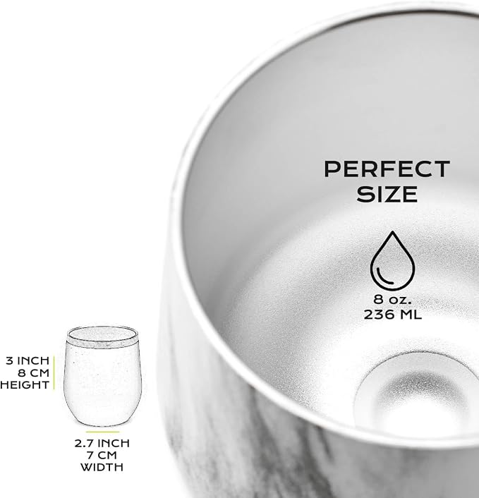 BALIBETOV 5-Piece Large Yerba Mate Cup and Bombilla Kit – Yerba Mate Gourd with Lid, 2 Bombilla Mate Straws, Cleaning Brush, Double-Wall Stainless Steel Mate Cup Set