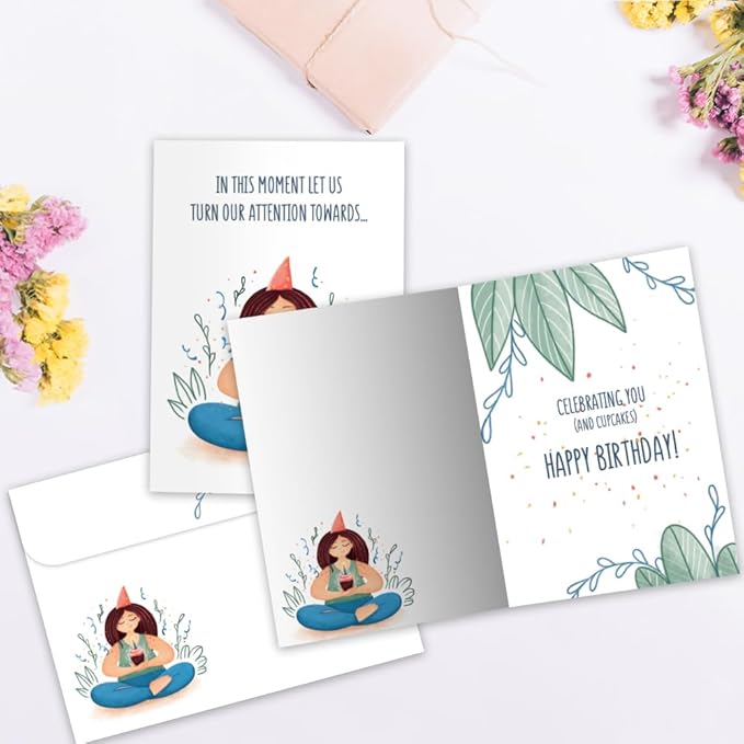 Tree-Free Greetings - Birthday Cards - Artful Designs - 2 Cards + Matching Envelopes - Made in USA - 100% Recycled Paper - 5"x7" - In This Moment (GT65340)