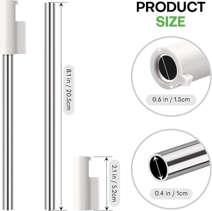 Roliwils 4 Pack Replacement Straws for Brumate Era 40oz Tumbler, Straw Kit with Cleaning Brushes | Reusable Stainless Steel Straw Set | Compatible With Brumate 40oz Tumblers