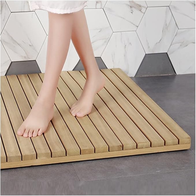 Bamboo Wood Bath Mats,Bamboo Duckboard Bath Mat,Non Slip Bathmat, Wooden Rug for Shower Tub Spa and Sauna Floors for Bathroom Showers, Bathtubs, Floors,Customizable,75x100cm/30x39in