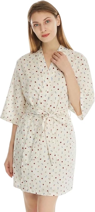 Women's 100% Cotton Bridesmaid Robes - Soft Waffle Knit Bathrobe for Bridal Party, Wedding Day Getting Ready Outfits