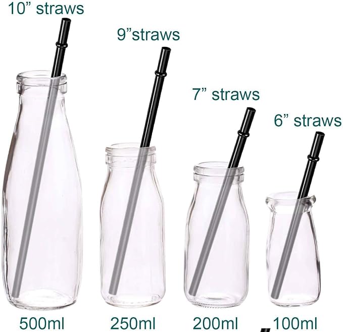 Dakoufish 12 Piece 10 Inch Reusable Plastic Thick Drinking Straws BPA Free Mason Jar Straws Plain Color (10inch,12color)