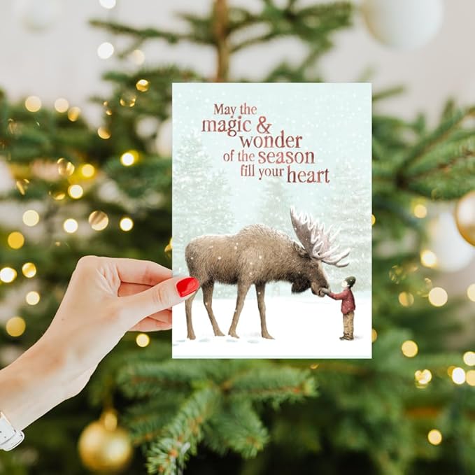 Tree-Free Greetings - Season's Greeting Cards - Artful Designs - 16 Assorted Cards + Matching Envelopes - Made in USA - 100% Recycled Paper - 5 x 7 - Dreams & Wishes (GP54095)