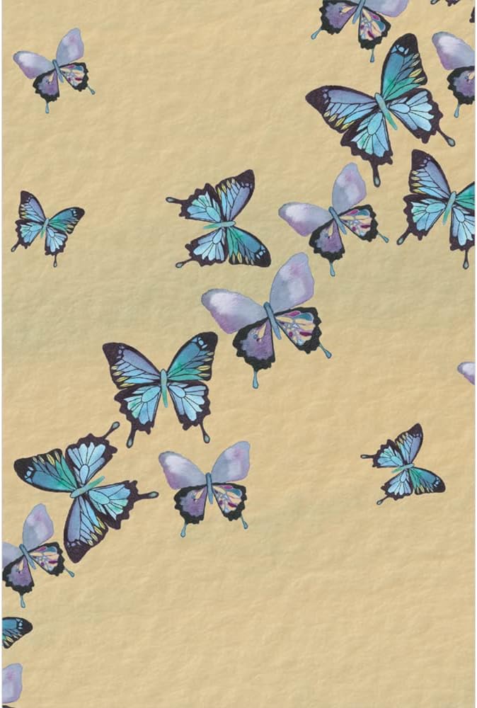 Tree-Free Greetings Blue Butterflies in Flight All Occasion Cards - 12 Recycled 4x6 Cards & White Envelopes, Thick Cardstock, Made in USA - Artfully Inspiring Nature