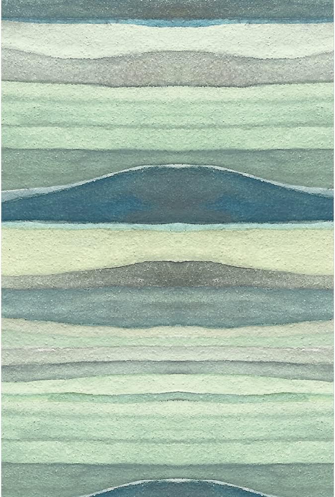 Tree-Free Greetings - All Occasion Cards - Artful Designs - 12 Greeting Cards + White Envelopes - Made in USA - 100% Recycled Paper - 4 x 6 - Watercolor Waves (FS66479)