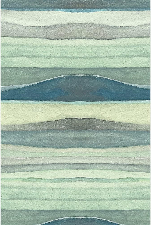 Tree-Free Greetings - All Occasion Cards - Artful Designs - 12 Greeting Cards + White Envelopes - Made in USA - 100% Recycled Paper - 4 x 6 - Watercolor Waves (FS66479)