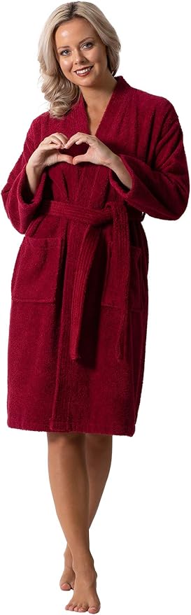 Luxurious Turkish Terry Kimono Collar Super-Soft Terry Absorbent Bathrobes for Women