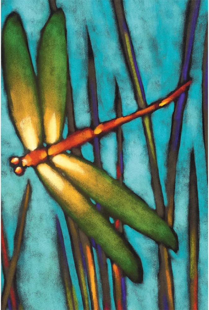 Tree-Free Greetings - All Occasion Cards - Artful Designs - 12 Greeting Cards + White Envelopes - Made in USA - 100% Recycled Paper - 4 x 6 - Beautiful Dragonfly (FS66501)