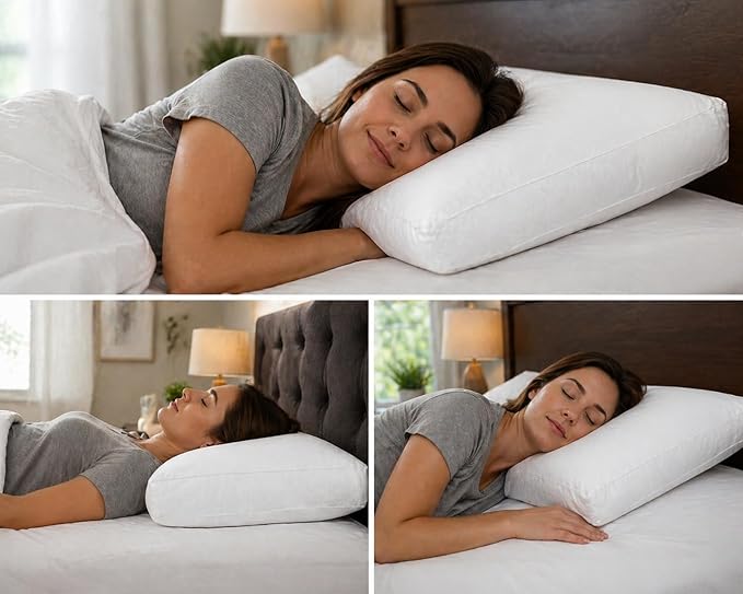 Sobakawa Traditional Buckwheat Standard Size Pillow Organic Cotton with Natural Technology for Cool Sleep, Neck Support for Back and Side Sleepers or as a Meditation Cushion,White