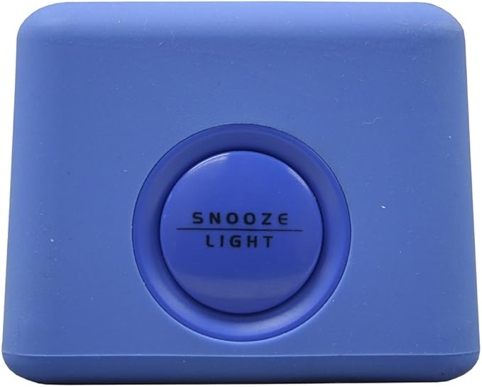 Equity 70913 Digital Blue Silicone Cube Alarm Clock with On-Demand Backlight