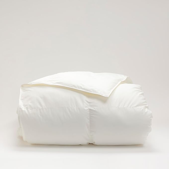 Cuddledown Chroma Down Alternative Comforter | Soft, Lofty, Cloudlike | Hypoallergenic | 100% Cotton Sateen Shell | Handcrafted | Duvet Insert | Oeko-TEX Certified | King | All Season | Ivory