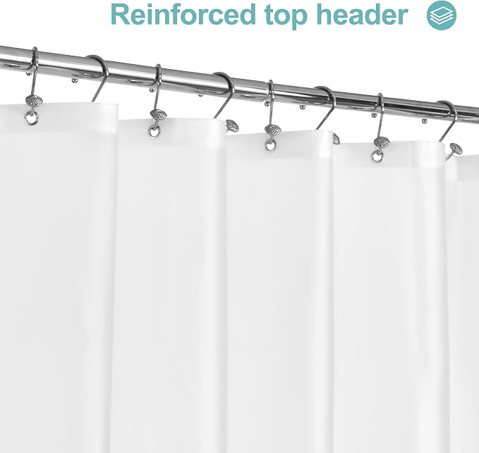 Mrs Awesome Frost Shower Curtain Liner with 3 Magnets, 60x72 Frosted PEVA Shower Liner, Light Weight Plastic Shower Curtain for Bathroom, Waterproof,Frost