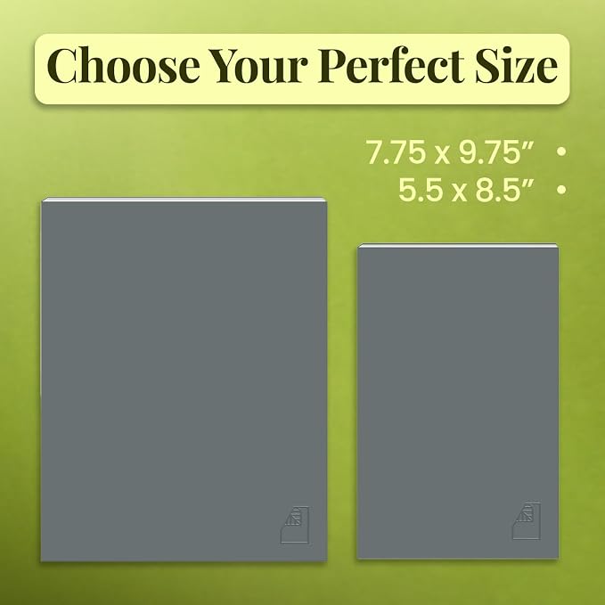 Softcover Journal, Solid Color Cover Charcoal Gray, 9.75" x 7.75", 192 Pages - Lined, Embossed Cover, 100% Post-Consumer Recycled Paper