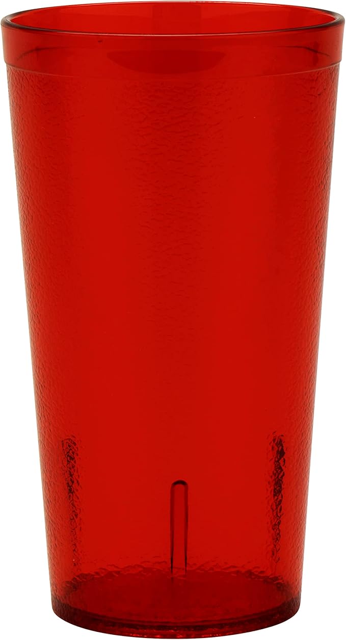G.E.T. 6616-1-R-EC Heavy-Duty Plastic Restaurant Tumblers, 16 Ounce, Red (Set of 4)