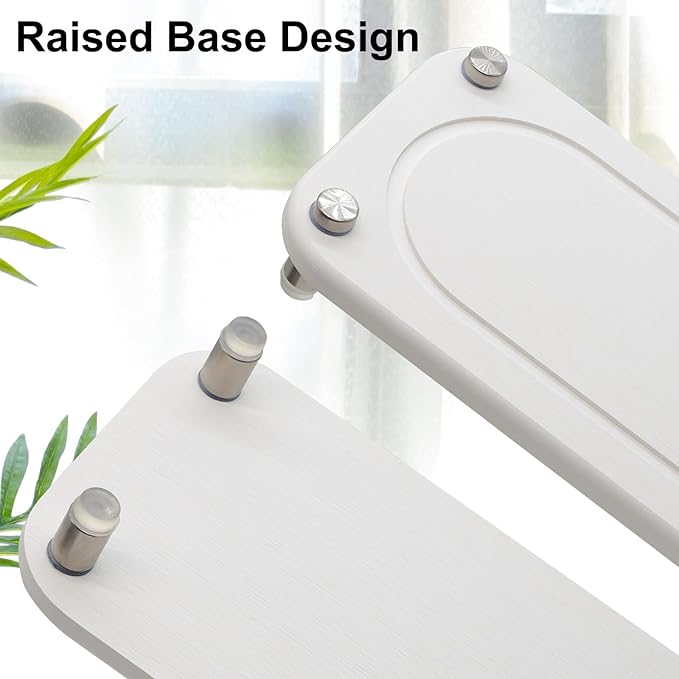 2PCS Water Absorbing Stone Trays, Diatomite Bathroom Counter Tray, Caddy Kitchen Sink Organizer Tray, Faucet Drying Mat Coaster Soap Dish Riser Dispenser Sponge Holder (White, 12'' x 4'')