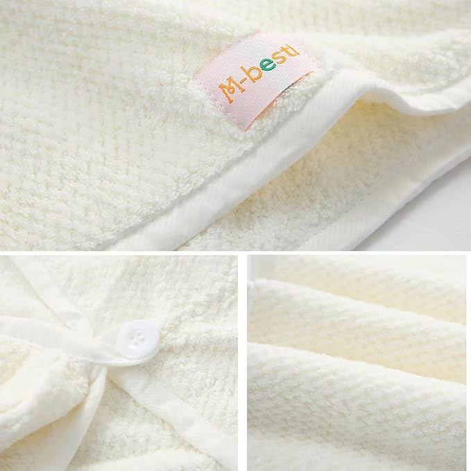 M-bestl 2 Pack Microfiber Hair Towel Wrap,Quick Dry,Anti-frizz(Pink&Beige) | Hair Drying Towel for Women with button,lightweight,Anti-frizz Absorbent hair Turban Towel for Long Thick Curly Hair