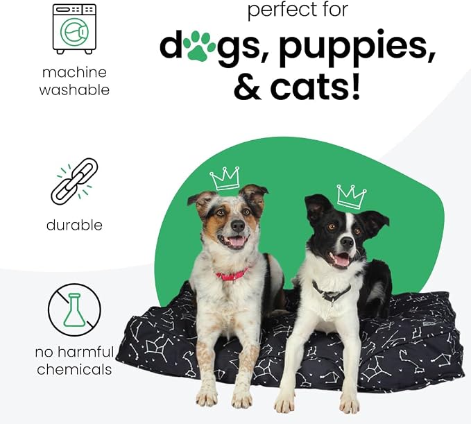Molly Mutt Huge Dog Bed Cover - Rocketman Print - Measures 36”x45”x5’’ - 100% Cotton - Durable - Breathable - Sustainable - Machine Washable Dog Bed Cover